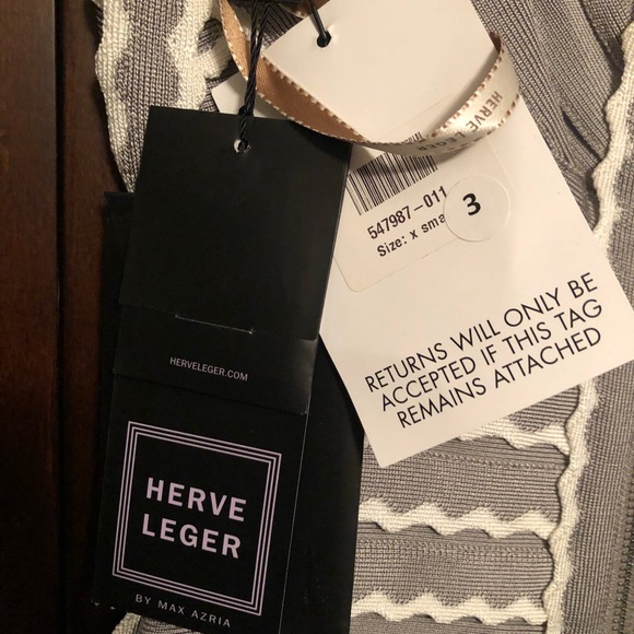 NWT Herve Leger Kenna Scalloped Bandage Dress-xs - Picture 7 of 8